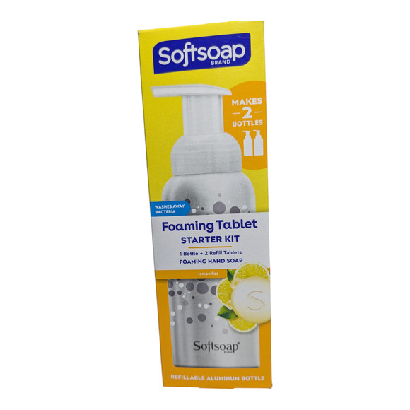 SoftSoap - Foaming Hand Soap - Starter Kit -1 bottle 2 refill tabs -Lemon Fizz - Picture 2 of 6